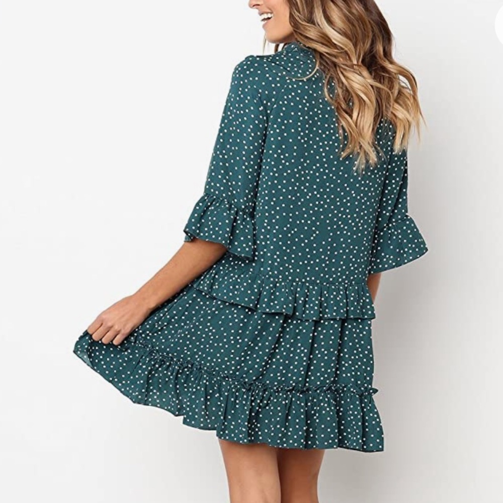 Ruffle Polka Dot Swing Dress